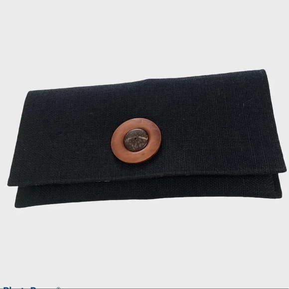 Dara Dara  Handmade black canvas clutch - Picture 1 of 13